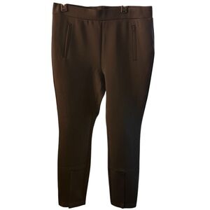 Good American Scuba Ankle Zipper Pants Slim Fit Black, size 5 (2X)